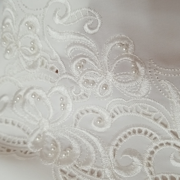 Vintage white button down shirt, size 12P - Picture 10 of 13